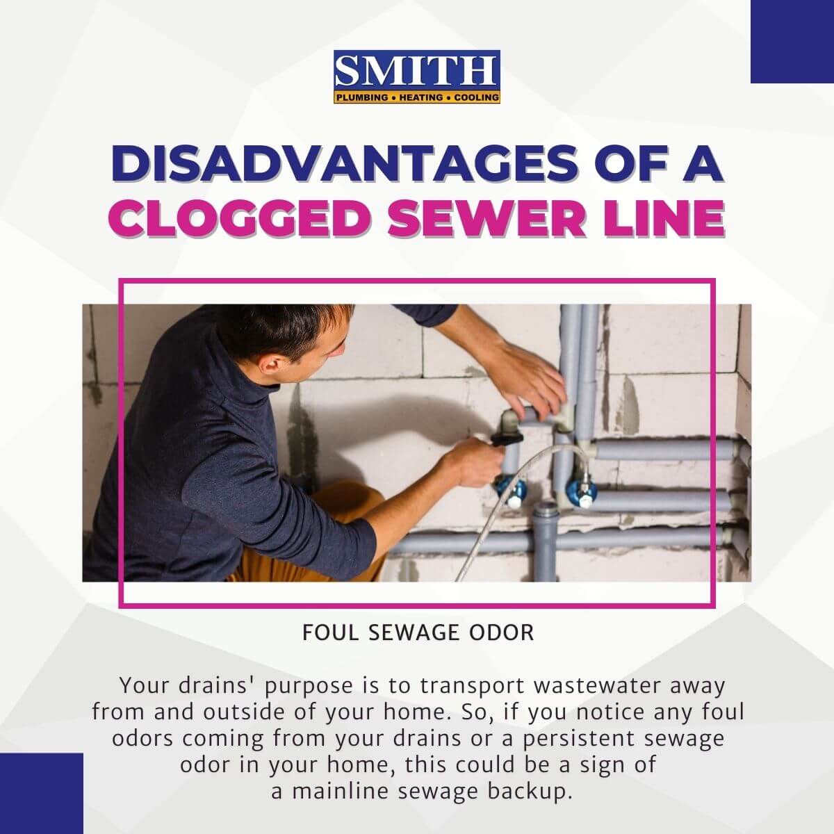 Disadvantages of a clogged sewer line page 4