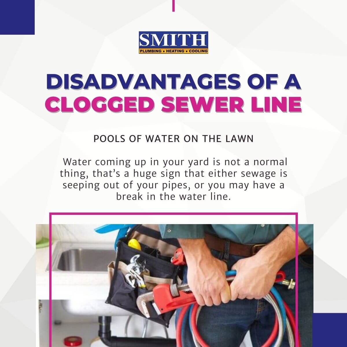 Disadvantages of a clogged sewer line page 5